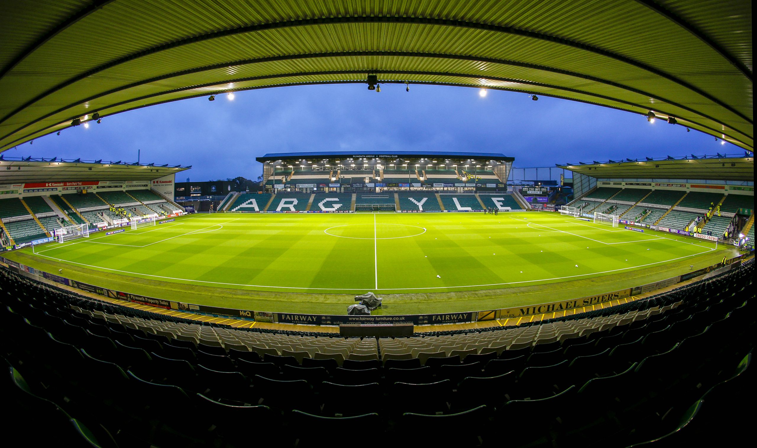 General view of Home Park ahead of the Sky Bet League 1 match between Plymouth Argyle and Exeter City on 31st October 2022, Home Park, Plymouth, Devon - Photo: Dave Crawford/PPAUK